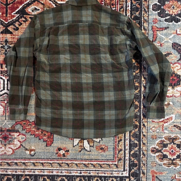 Polo Sport Ralph Lauren Plaid Flannel Shirt Olive Brown Men’s - Picture 5 of 5